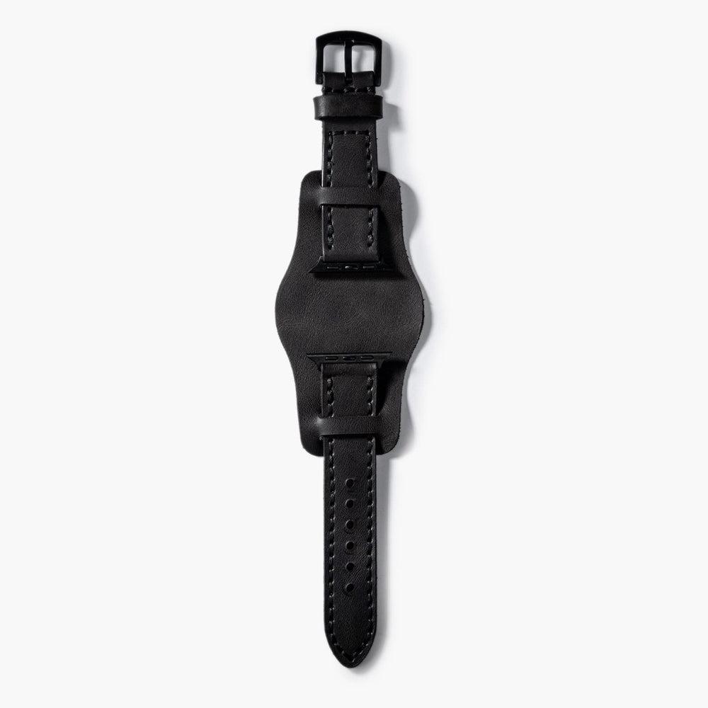 Bund Çift Katlı Deri Apple Watch Kayışı – Antrasit Kullanım — El Yapımı Hakiki Deri | Deri Kordon