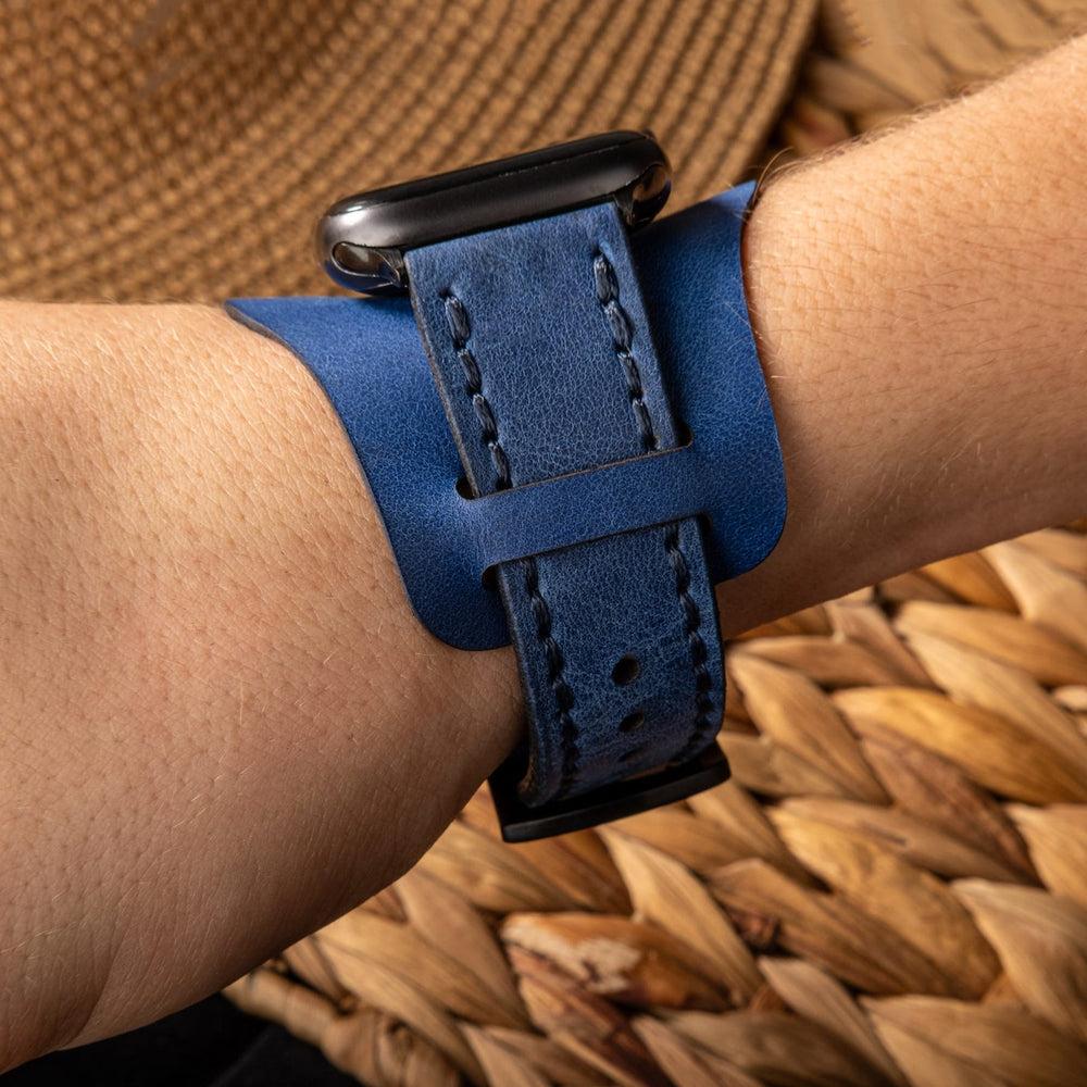Bund Çift Katlı Deri Apple Watch Kayışı deri saat kordonu