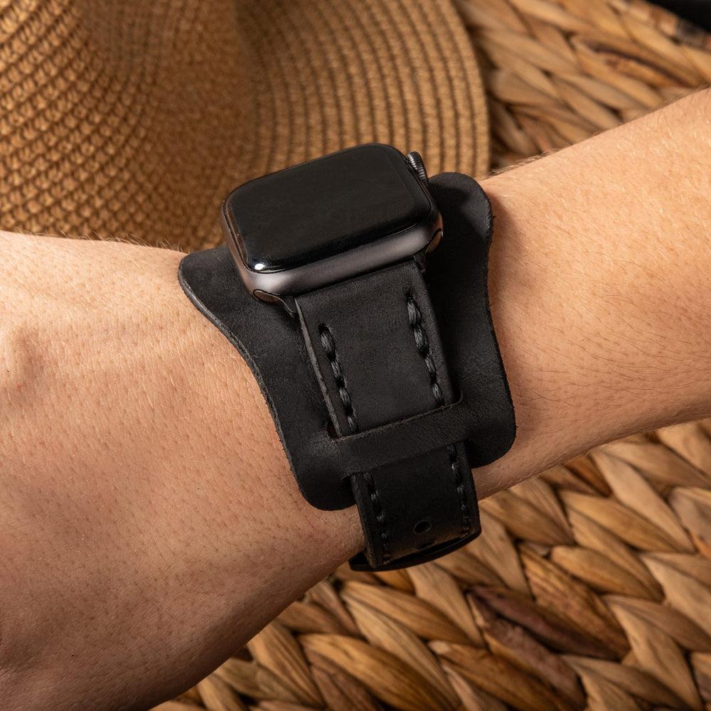 Bund Çift Katlı Deri Apple Watch Kayışı deri saat kordonu