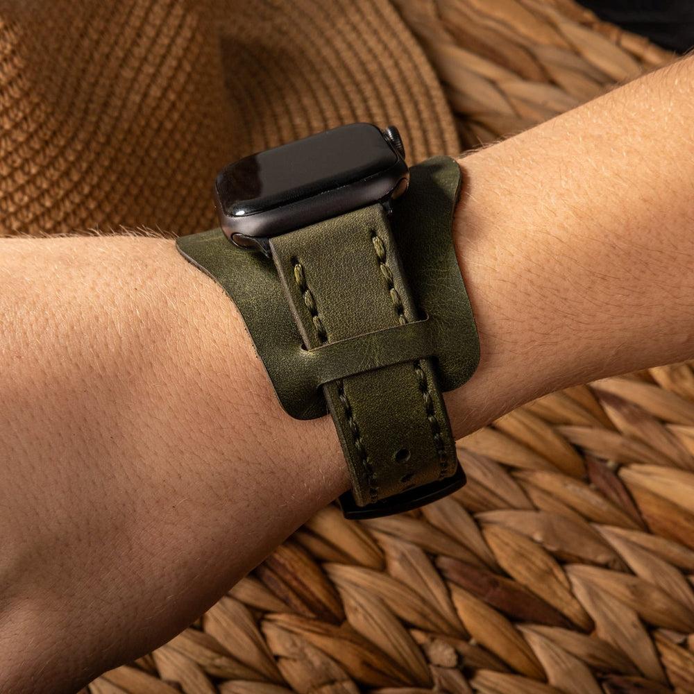 Bund Çift Katlı Deri Apple Watch Kayışı deri saat kordonu