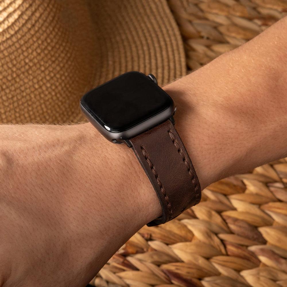 Çift Kat Deri Apple Watch Kayışı deri saat kordonu