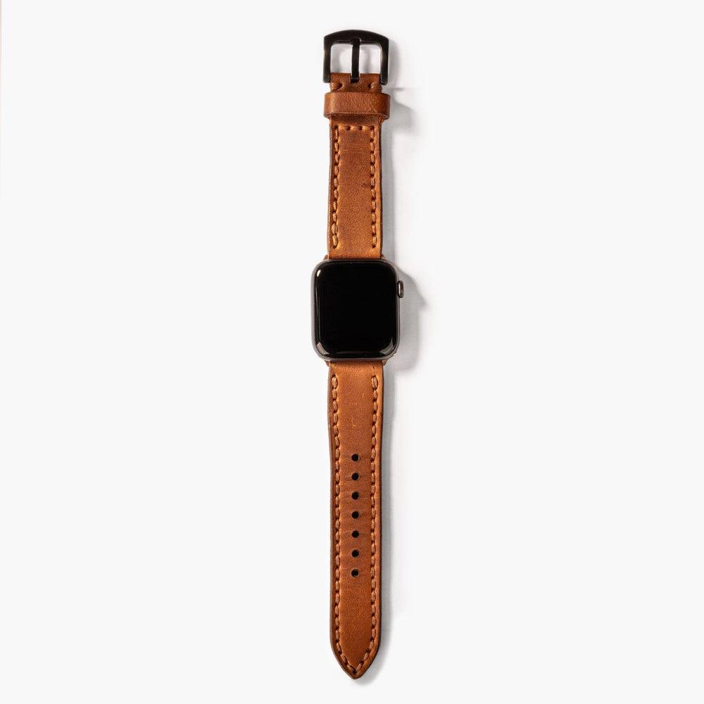 Çift Kat Deri Apple Watch Kayışı – Cat Yan Görünüm — El Yapımı Hakiki Deri | Deri Kordon