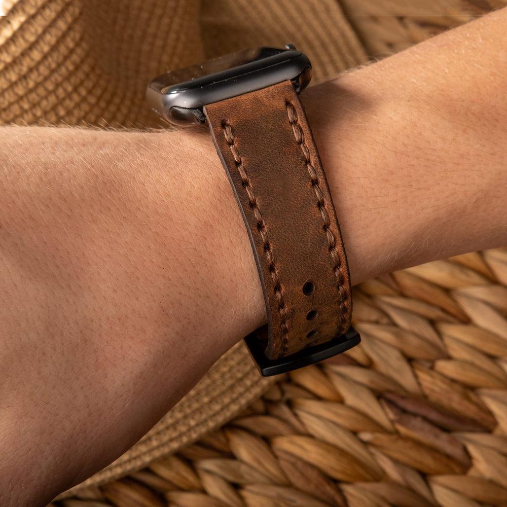 Çift Kat Deri Apple Watch Kayışı deri saat kordonu