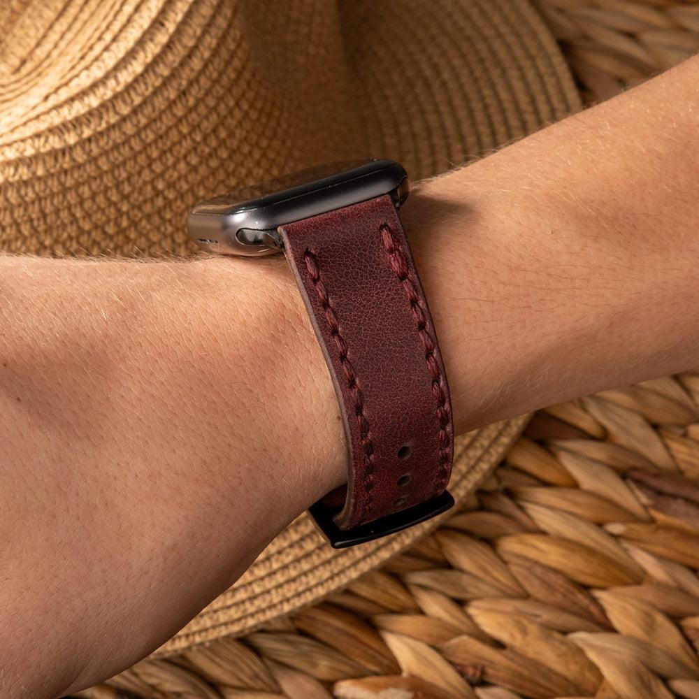 Çift Kat Deri Apple Watch Kayışı deri saat kordonu