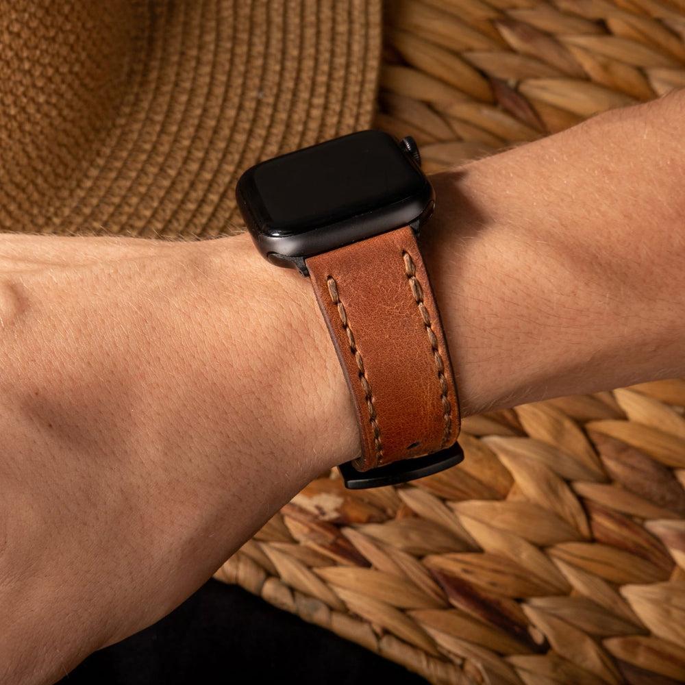 Çift Kat Deri Apple Watch Kayışı deri saat kordonu