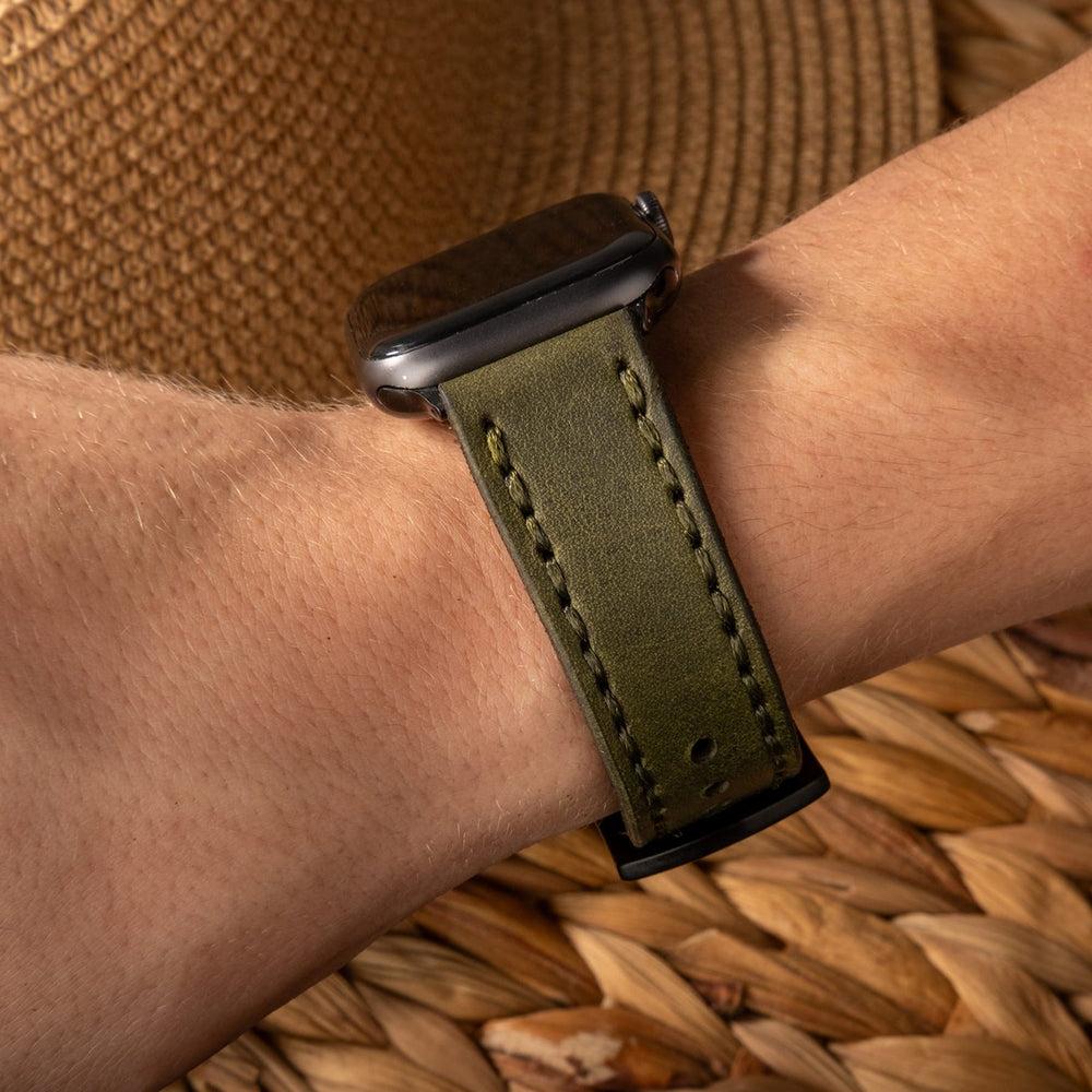 Çift Kat Deri Apple Watch Kayışı deri saat kordonu