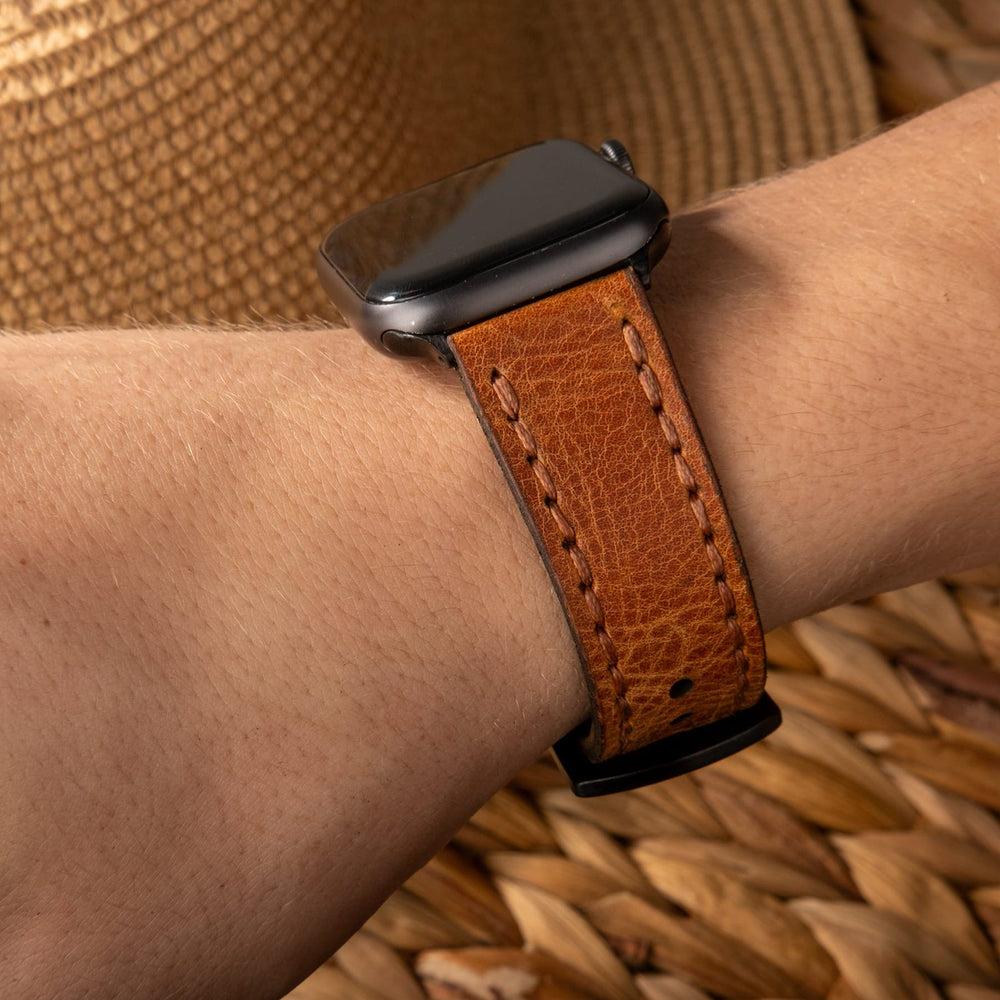 Çift Kat Deri Apple Watch Kayışı deri saat kordonu