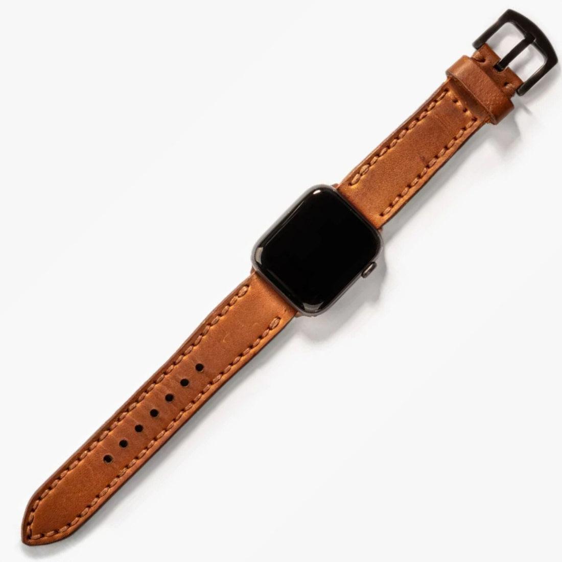 Çift Kat Deri Apple Watch Kayışı – Cat — El Yapımı Hakiki Deri | Deri Kordon
