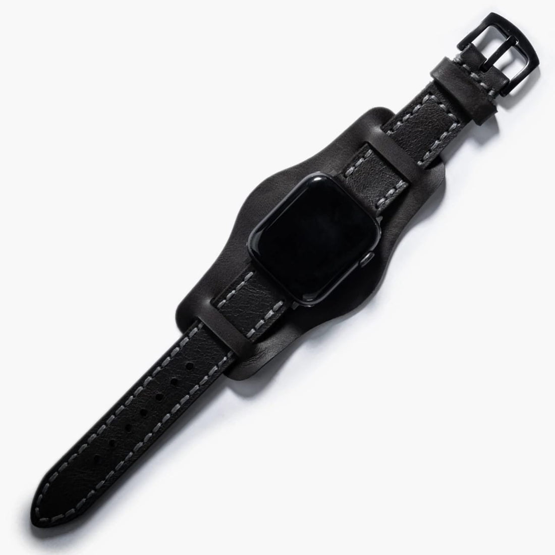 Bund Çift Katlı Deri Apple Watch Kayışı Asfalt deri saat kordonu