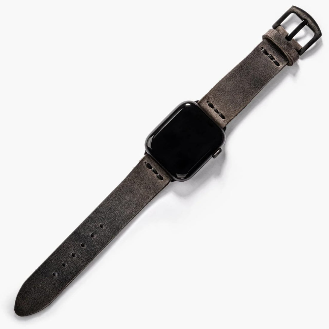 Tek Kat Deri Apple Watch Kayışı Antrasit deri saat kordonu