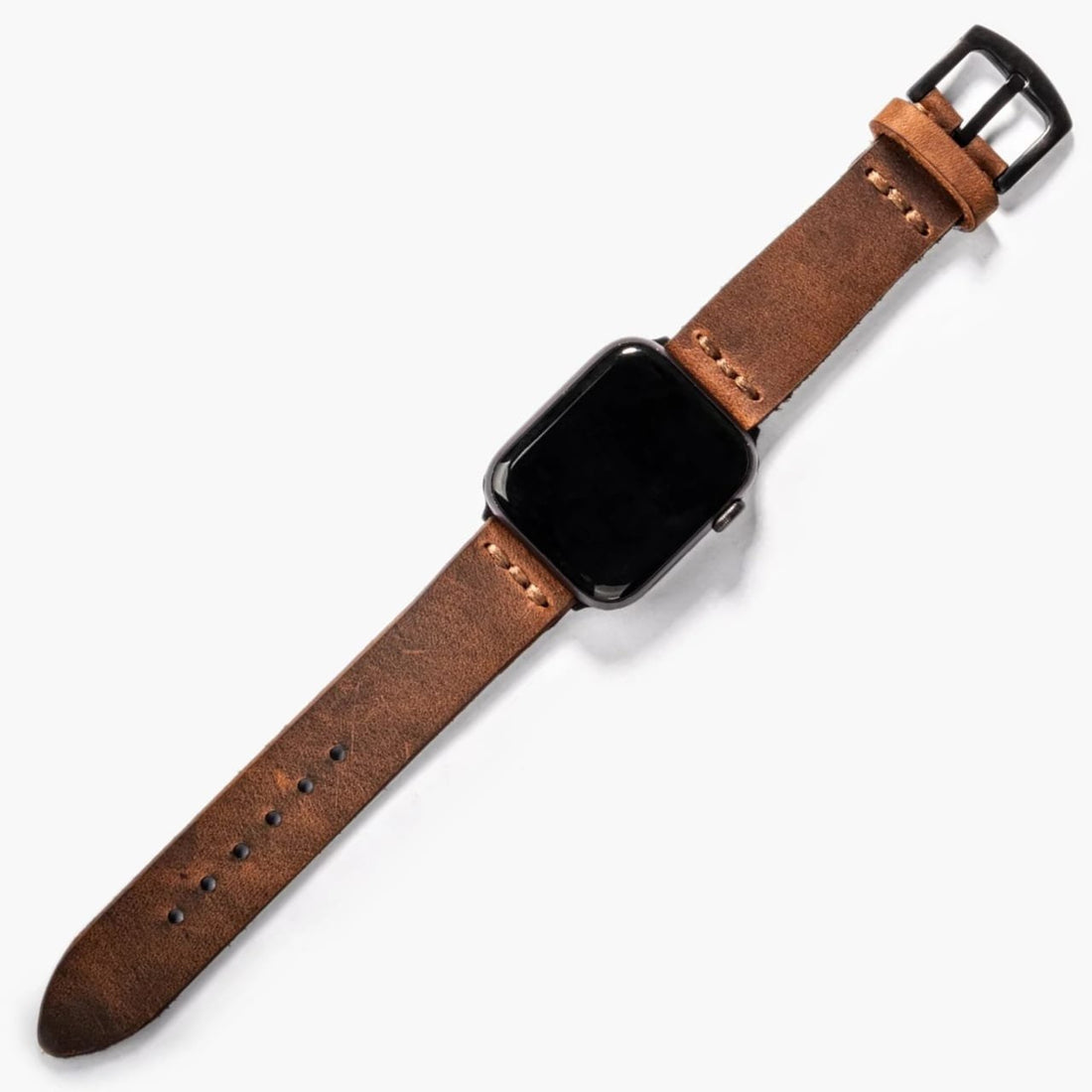Tek Kat Deri Apple Watch Kayışı Kahve deri saat kordonu
