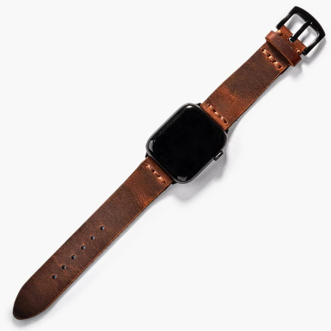 Tek Kat Deri Apple Watch Kayışı Oranj deri saat kordonu
